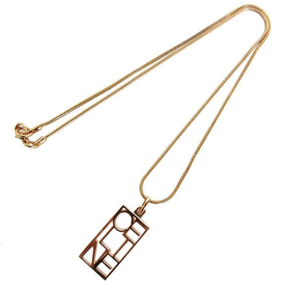 Auth CELINE Necklace Pink gold metal s0570a - Picture 2 of 8